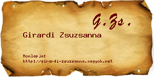 Girardi Zsuzsanna névjegykártya